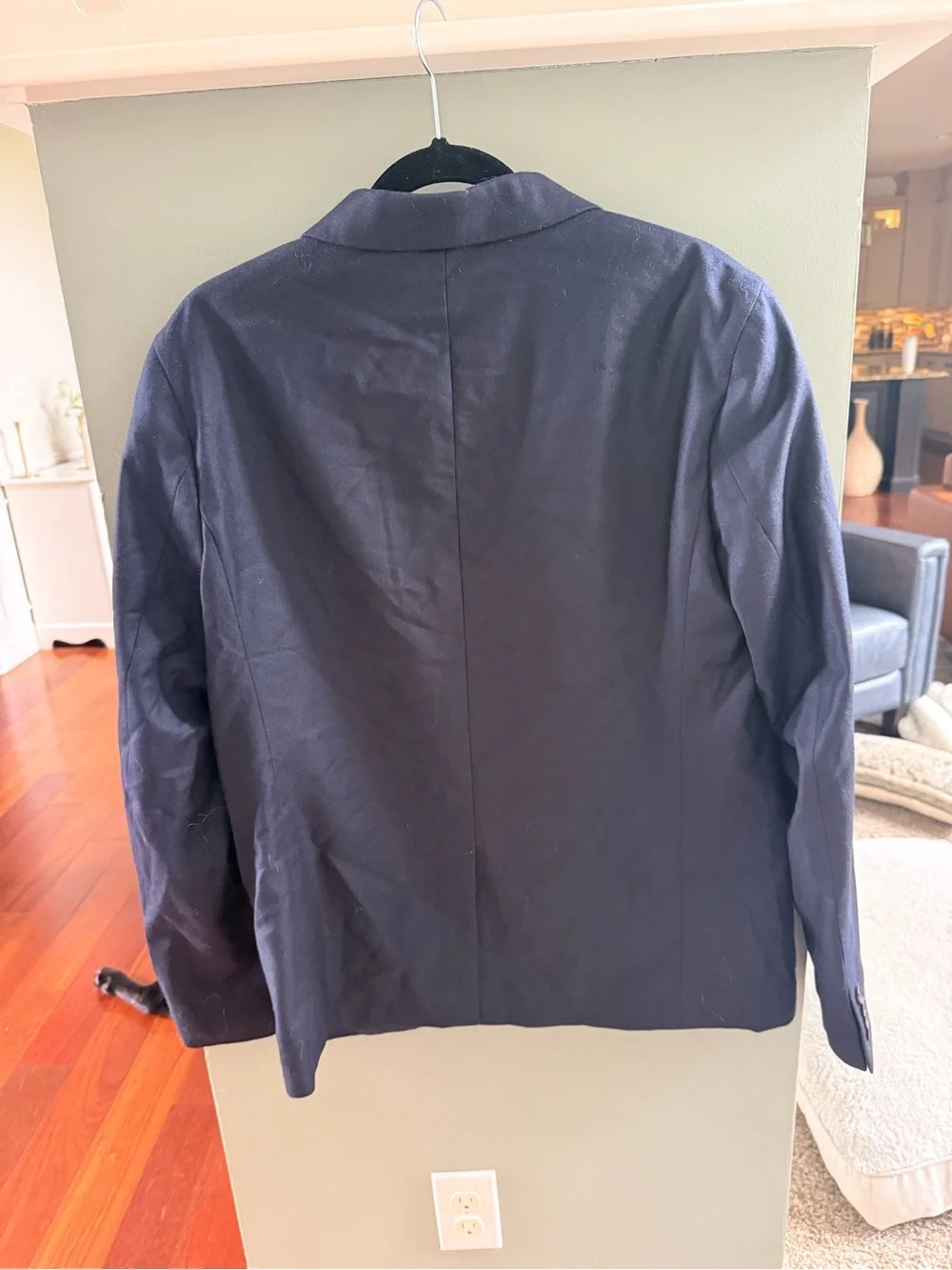 The Kooples Dark Navy Cotton-Blend Men's Blazer